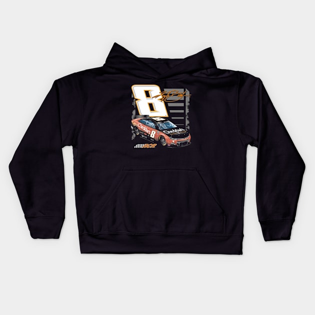 Kyle Busch Racing Team Car Kids Hoodie by art.Hamdan